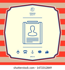 Resume line icon. Graphic elements for your design