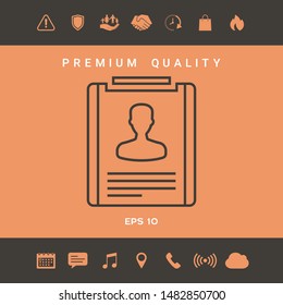 Resume line icon. Graphic elements for your design