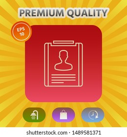 Resume line icon. Graphic elements for your design