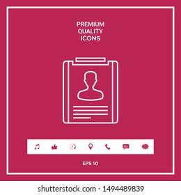 Resume line icon. Graphic elements for your design