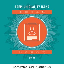 Resume line icon. Graphic elements for your design