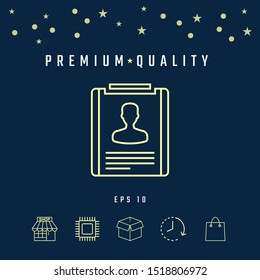 Resume line icon. Graphic elements for your design