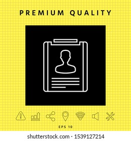 Resume line icon. Graphic elements for your design