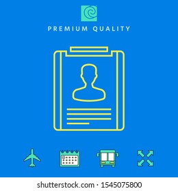 Resume line icon. Graphic elements for your design