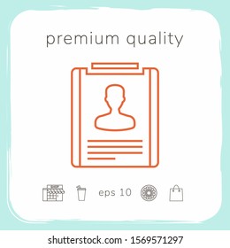 Resume line icon. Graphic elements for your design