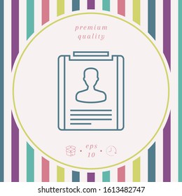 Resume line icon. Graphic elements for your design