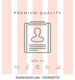 Resume line icon. Graphic elements for your design