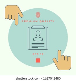 Resume line icon. Graphic elements for your design