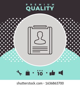 Resume line icon. Graphic elements for your design