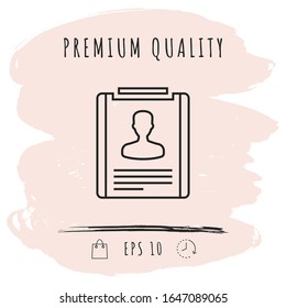 Resume line icon. Graphic elements for your design