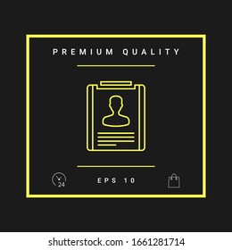 Resume line icon. Graphic elements for your design