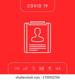 Resume line icon. Graphic elements for your design
