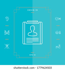 Resume line icon. Graphic elements for your design