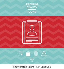 Resume line icon. Graphic elements for your design