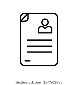 resume and  line icon vector