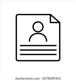 Resume Line Icons Design Elements Illustration