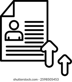Resume Line Vector Icon Design