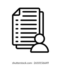 Resume Line Vector Illustration On White Background.