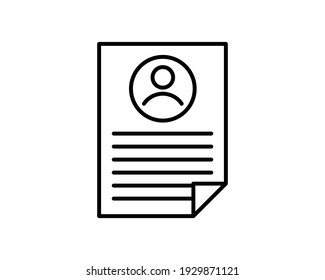 Resume linear icon. Modern outline Resume logo concept on white background from Human Resources collection. Suitable for use on web apps, mobile apps and print media