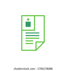 Resume logo template vector icon design