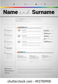 Resume Minimalist CV, Resume template with simple design, company application CV, Curriculum vitae, resume business sheet, clean employer resume