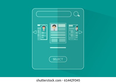 Resume. Modern recruitment program. System for selection of office staff