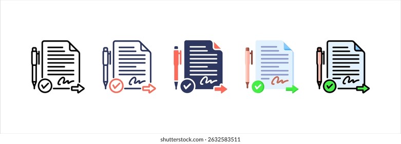 Resume Multi Style Icon Set