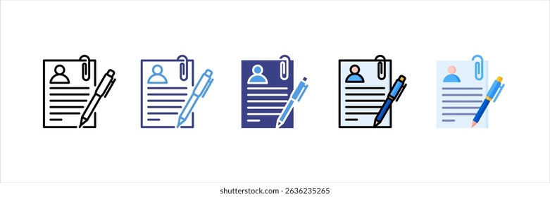 Resume Multi Style Icon Set