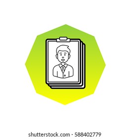 Resume on tablet full color icon
