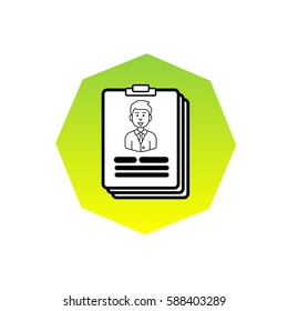 Resume on tablet full color icon
