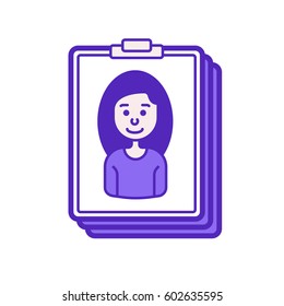 Resume on tablet minimalistic sing