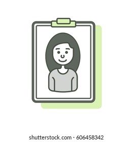 Resume on tablet minimalistic sing