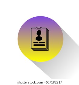 Resume on tablet minimalistic sing