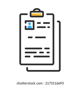 Resume outline business icon. Vector illustration concept