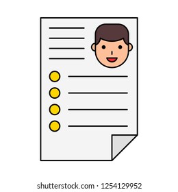 Resume or personal record vector, filled design editable outline icon