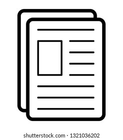 Resume sheet with line vector style 