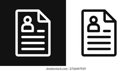 Resume Simple and clear vector icon illustrating an essential idea or function