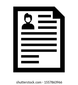 resume solid black vetor icon