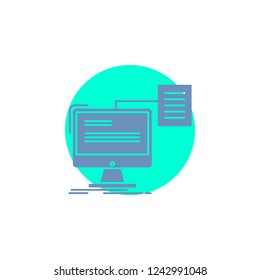 resume, storage, print, cv, document Glyph Icon.