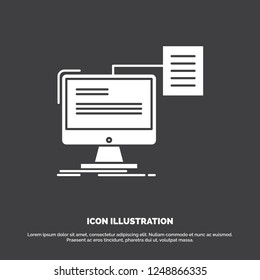 resume, storage, print, cv, document Icon. glyph vector symbol for UI and UX, website or mobile application
