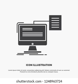 resume, storage, print, cv, document Icon. glyph vector gray symbol for UI and UX, website or mobile application