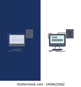 resume, storage, print, cv, document Flat Color Icon Vector