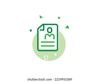 Resume Stroke Line Icon, Resume  Vector Illustration