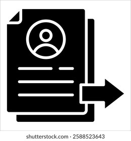 Resume Submission Icon Element For Design