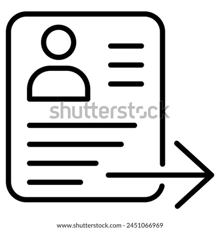 Resume Submission icon line vector illustration