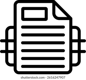 Resume Submission Line Vector Icon Design