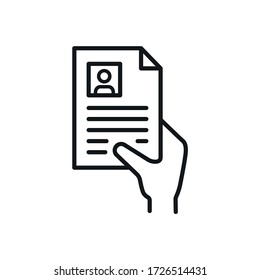 Símbolo de reanudación - Icono CV de aplicación - Aplicar para trabajo - Vector