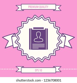 Resume symbol icon. Graphic elements for your design