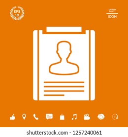 Resume symbol icon. Graphic elements for your design