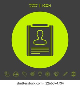 Resume symbol icon. Graphic elements for your design